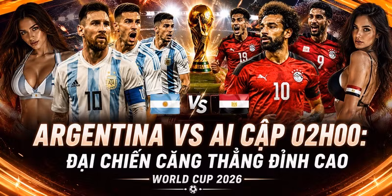 Argentina VS Ai Cập 02h00: Đại Chiến Căng Thẳng Đỉnh Cao